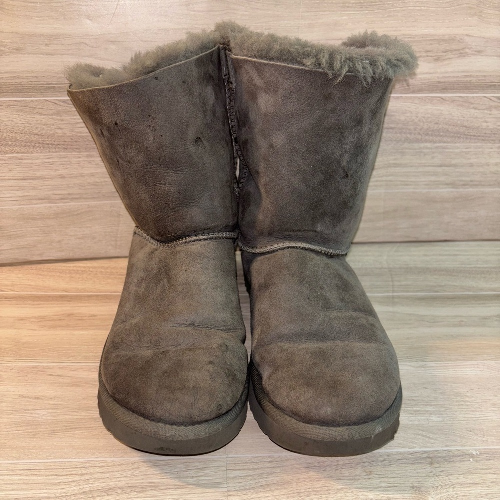 UGG Grey Bailey Bow II Boots